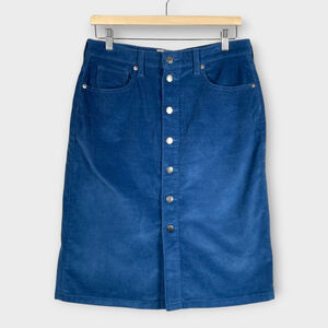 Everlane Blue Ocean Corduroy Skirt 30 Coastal Cowgirl